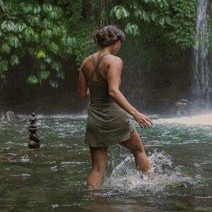 INDIGO LUNA Earth Angel Skort in Forest Green L/XL